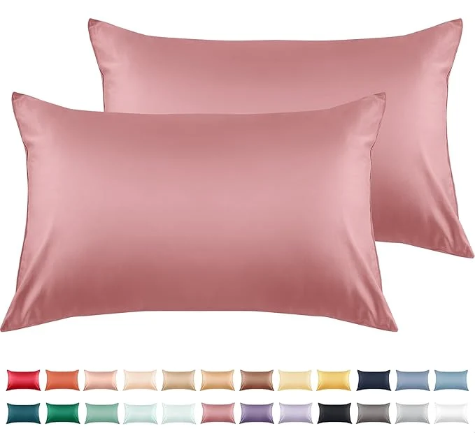 Healthy Warmstar Cotton Pillow Cases Standard Size Set of 2 600 Thread Count Traditional