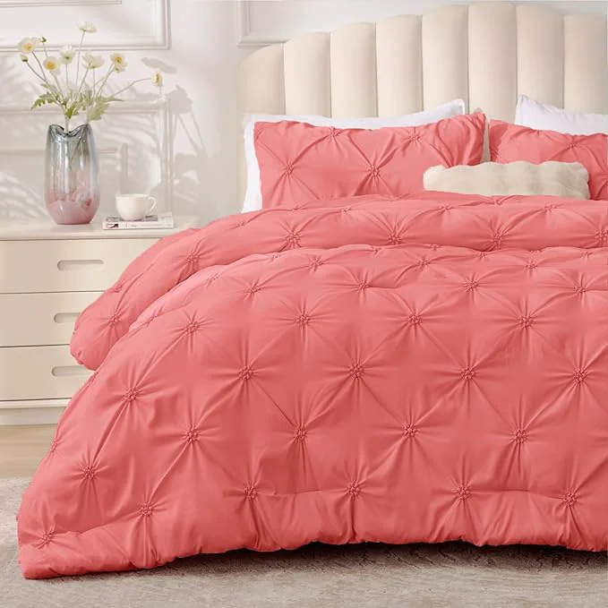 Crafted BEDELITE Coral King Size Comforter Set Carefully Designed