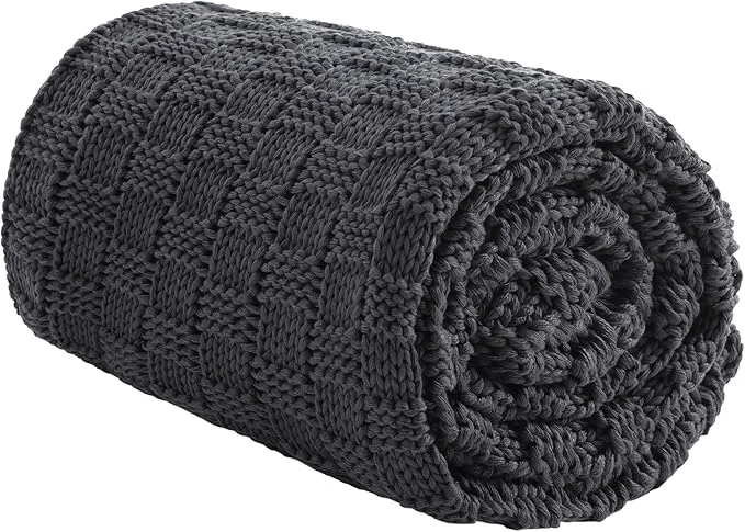 Specialty Knitted Weighted Blanket for Adult No Beads Heavy Blanket 70 x 90'' 20lbs Relaxed