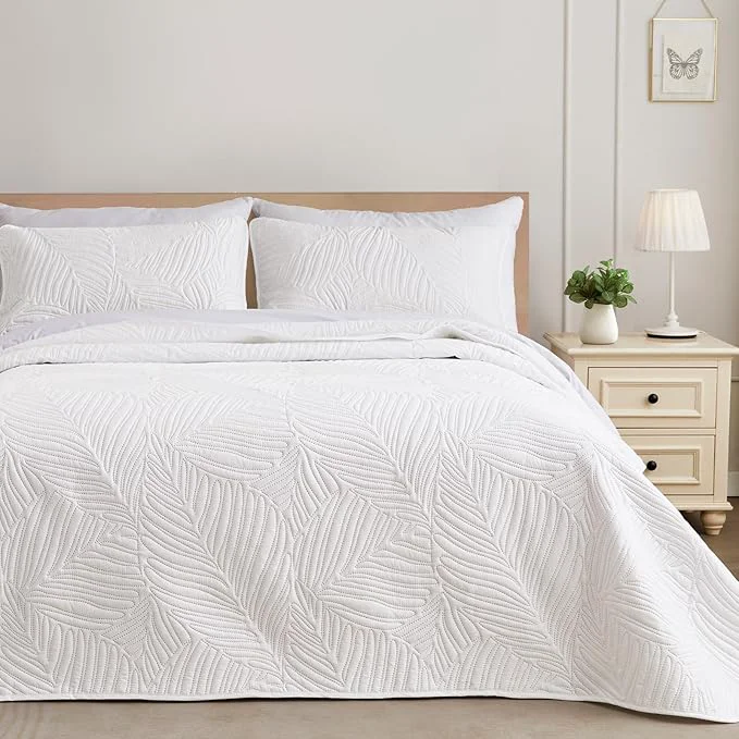 Official Exclusivo Mezcla King Size Quilt Bedding Set Lightweight White Quilts King Size Classic