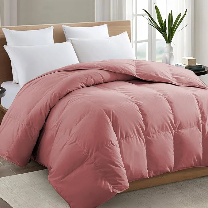 Exclusive TEXARTIST Premium 2100 Series Queen Comforter All Season Breathable Dusty Pink Trendy