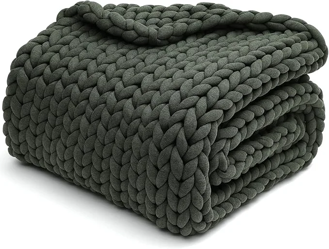 Reliable YnM Weighted Blanket Handmade Chunky Knitted Design Soft and Cozy Long-Lasting