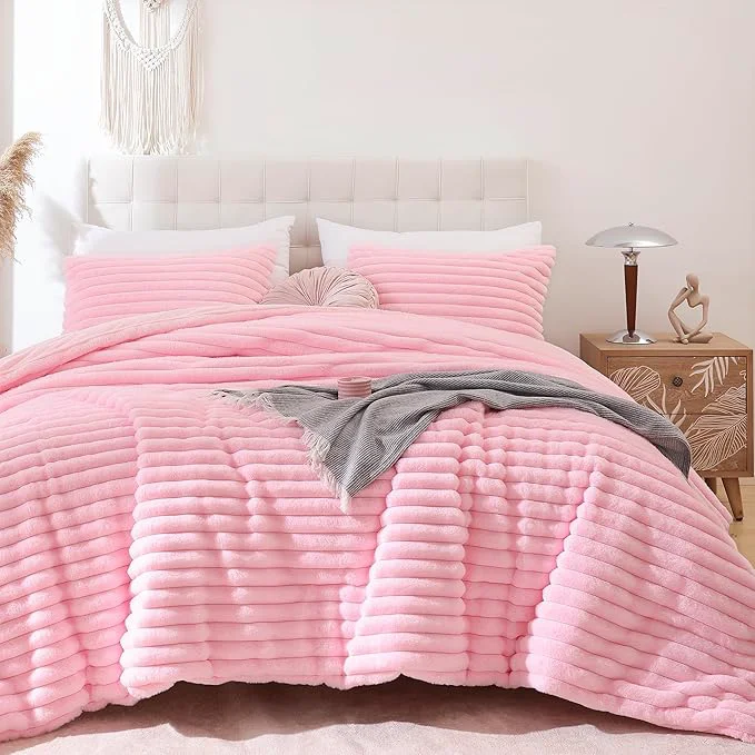 Trendy Smoofy Fluffy Twin Comforter Sets 2 Pieces Detailed