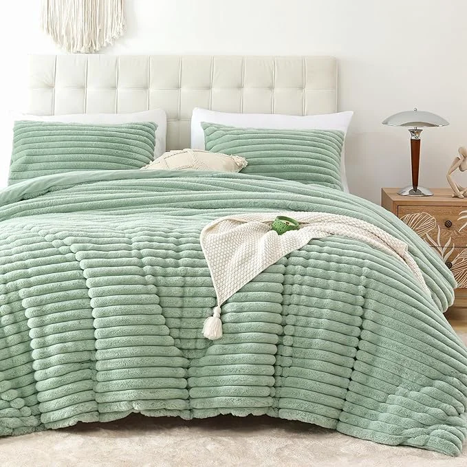 First-Class Smoofy Fluffy Queen Comforter Set 3 Pieces Carefully Designed