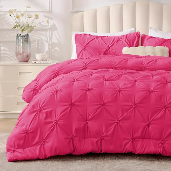 Effective BEDELITE Hot Pink King Size Comforter Set Responsible
