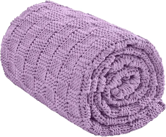 Carefully Designed Knitted Weighted Blanket Adults No Beads Heavy Blanket 36 x 48'' 3lbs Secure