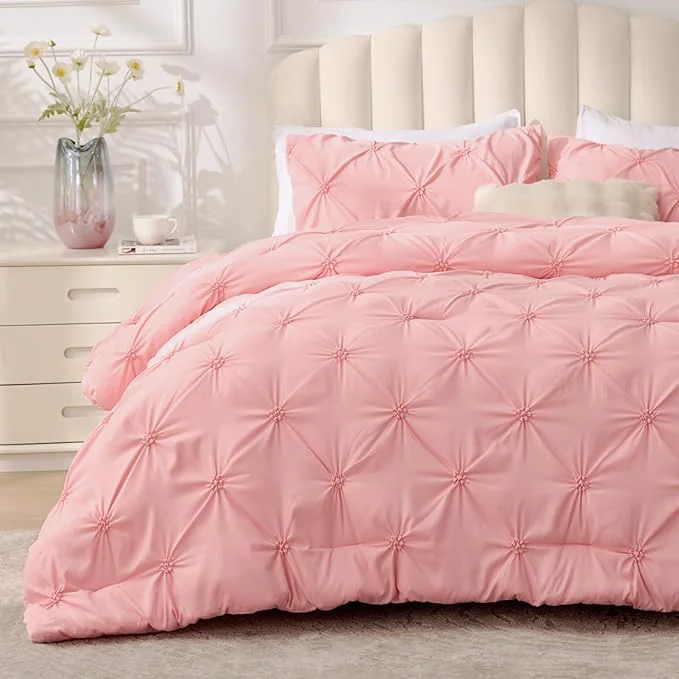 Solid BEDELITE Pink King Size Comforter Set Comfortable