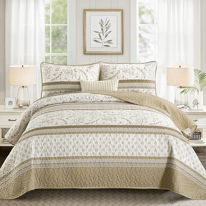 Artisan DJY Striped Quilt Set King Size Carefully Designed