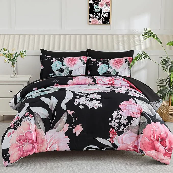 Powerful Yogeneg King Size Comforter Set 7 Piece Bed in a Bag Soft Microfiber Comforter Trendy