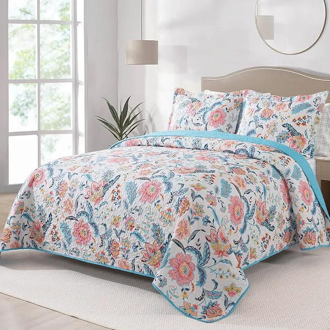Superior BEDIFANY Garden Cotton Filling King Size Quilt Set Expertly Made