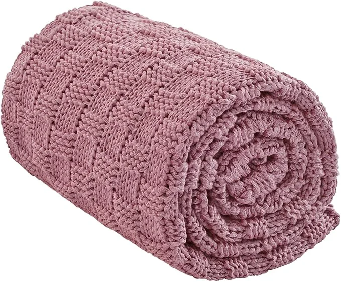 Powerful Knitted Weighted Blanket for Adult No Beads Heavy Blanket 50 x 60'' 5lbs Flexible