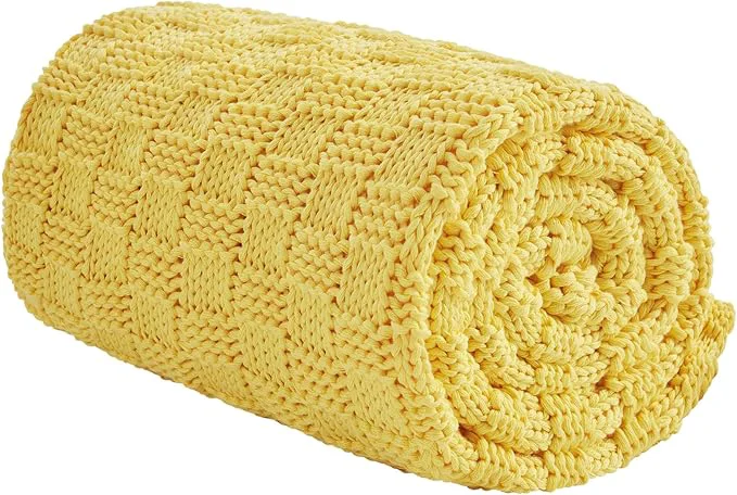 Comfortable Knitted Weighted Blanket for Adult No Beads Heavy Blanket 50 x 60'' 7lbs Practical