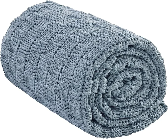 Classic Knitted Weighted Blanket for Adult No Beads Heavy Blanket 48 x 72'' 10lbs Contemporary