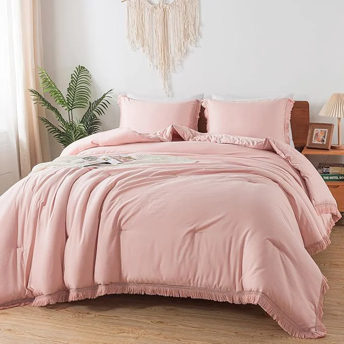 Luxury Andency Pink Comforter Set King Size Dependable