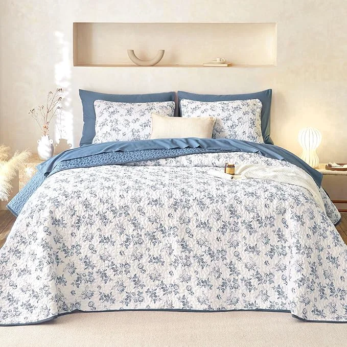 Exceptional Wake In Cloud - Floral Quilt Set Shabby Chic Coquette Cottagecore Vintage Unique