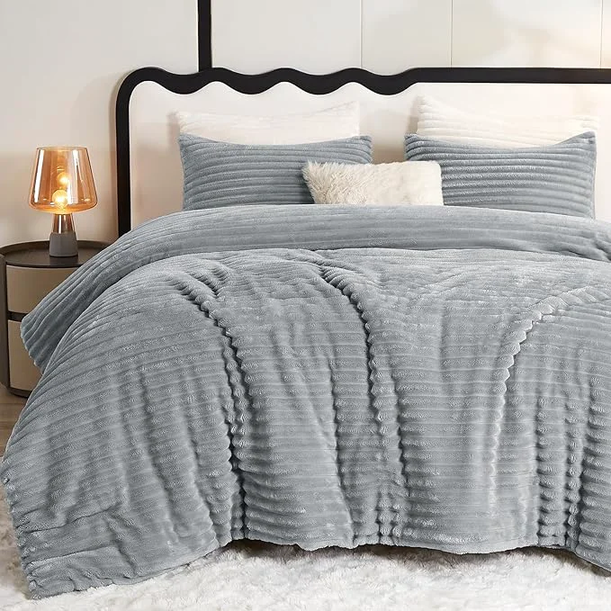 Recyclable CozyLux Fluffy Queen Comforter Set Crafted