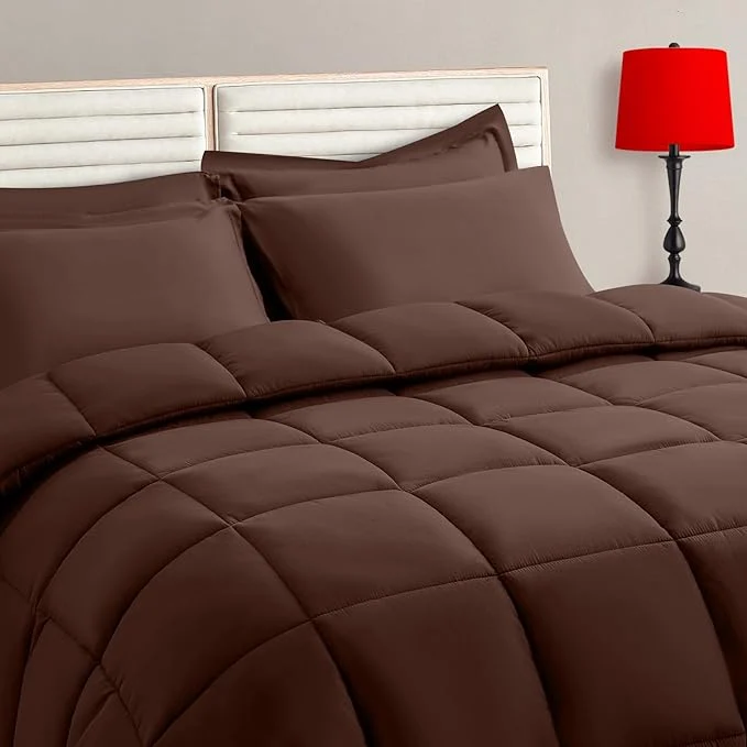 Unique TAIMIT Brown King Comforter Set Genuine