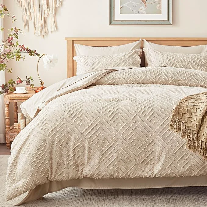 Superior Zzlpp Queen Comforter Set 7 Pieces Tufted Boho Bedding Set Excellent