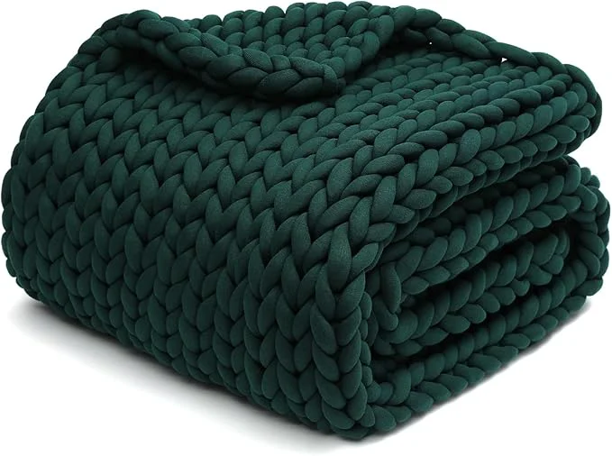 Efficient YnM Knitted Weighted Blanket Handmade Chunky Knitted Design Soft and Cozy Powerful