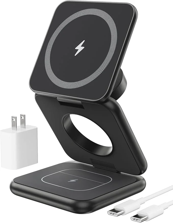 Luxury Foldable Magnetic Wireless Charger KU XIU X40 Aluminum Alloy 3 in 1 Charging High-End
