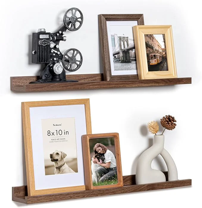 Original Design Fun Memories Picture Ledge Shelf 24 Inch Floating Shelves Set of 2 Nursery Smooth