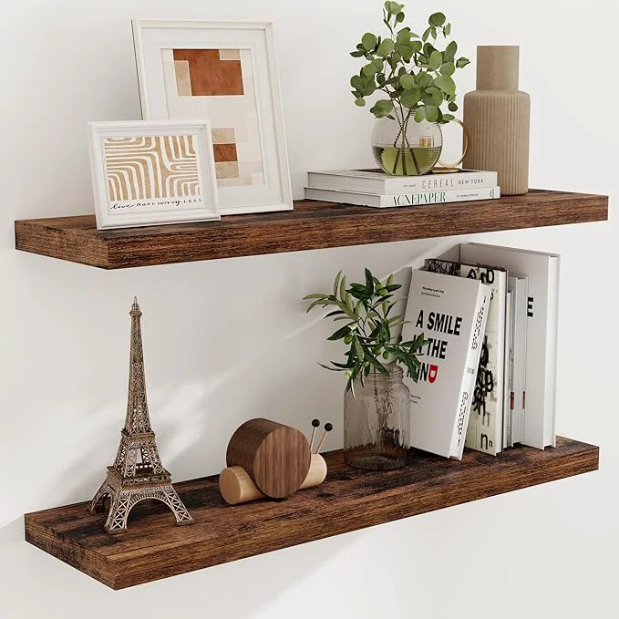 Convenient 40 Inch Floating Shelves for Wall 9.3 Inch Deep Shelves for Books Decor Premium