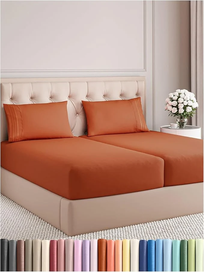 Healthy Split King Size 5 Piece Sheet Set Recyclable