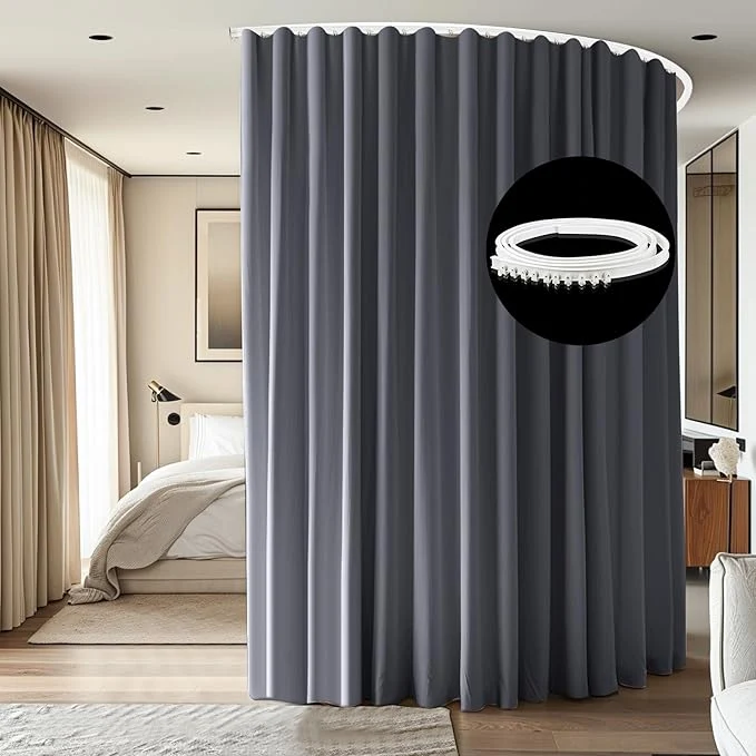 Artisan Room Divider Ceiling Mounted Curtains Track Sets Extra Wide Blackout Curtain Certified