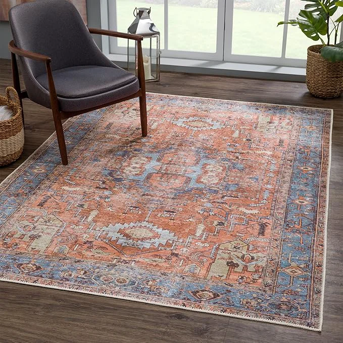 Environmentally Friendly Bloom Rugs Washable 6' x 9' Rug Reusable