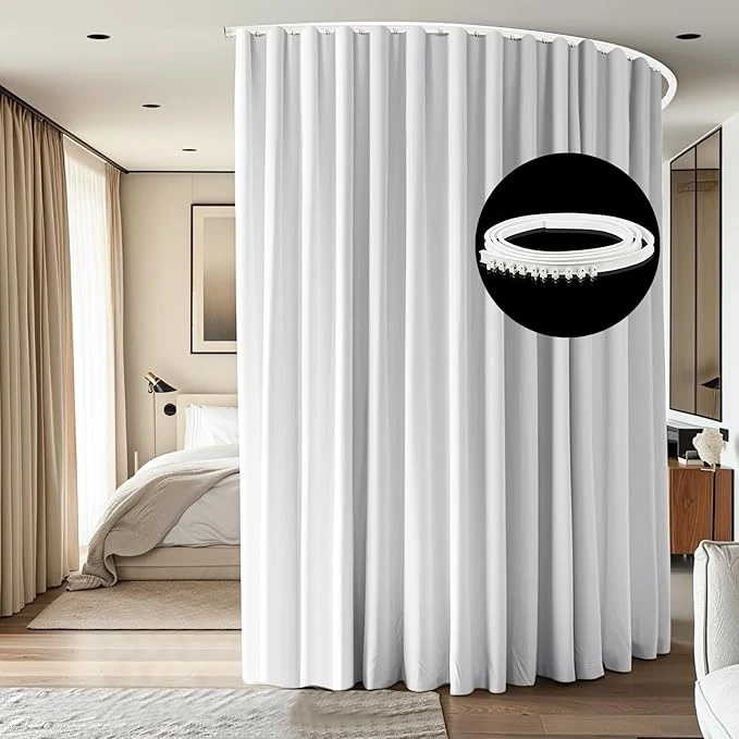Reliable Room Divider Ceiling Mounted Curtains Track Sets Extra Wide Blackout Curtain Smart