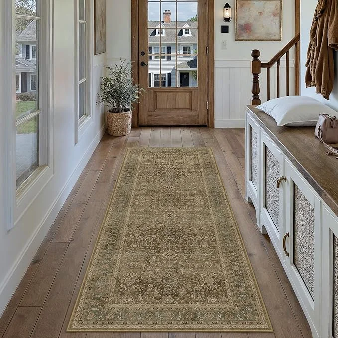 Healthy Brown 2x6 Runner Rug Washable Vintage Long Carpet Responsible