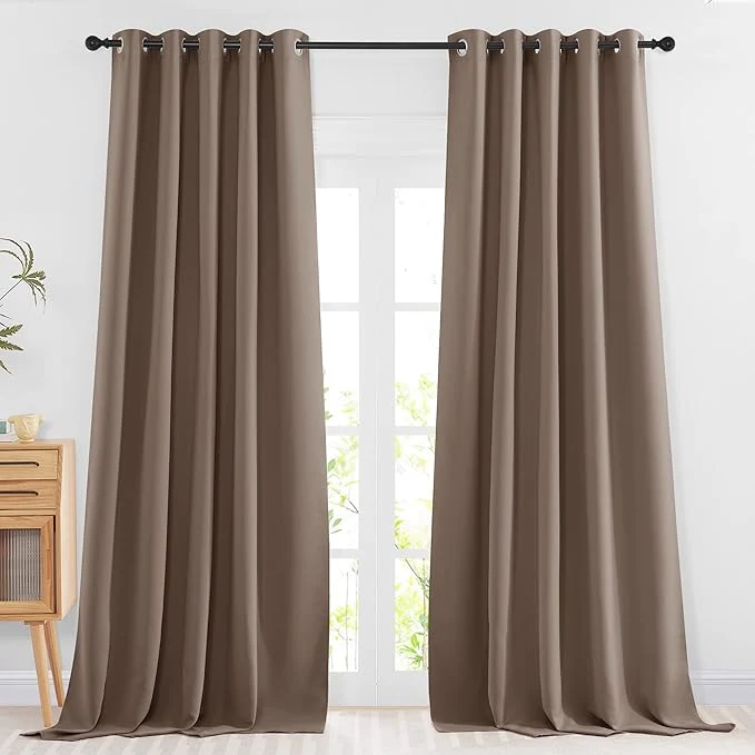 Sophisticated NICETOWN Blackout Sliding Door Curtains 2 Panels 102 inches Length Convenient