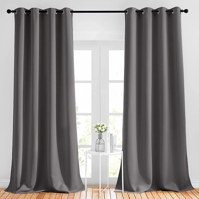 Minimalist NICETOWN Blackout 102 inch Curtains Effective