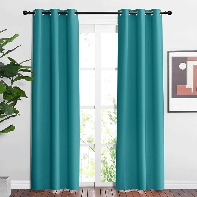 Proven NICETOWN Blackout Peacock Teal Curtains Safe
