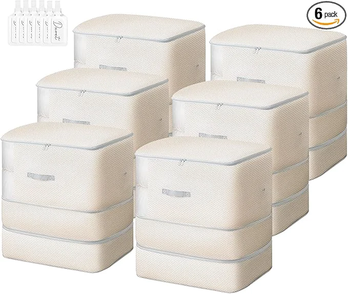 Optimized Comforter Storage Bag - 130L Large Capacity Blanket Storage Bags 3-Layer Ultra Premium Material