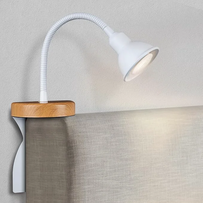 Optimized Solfres Patented Innovative Design Headboard Reading Light. No Drilling Golden Carefully Designed