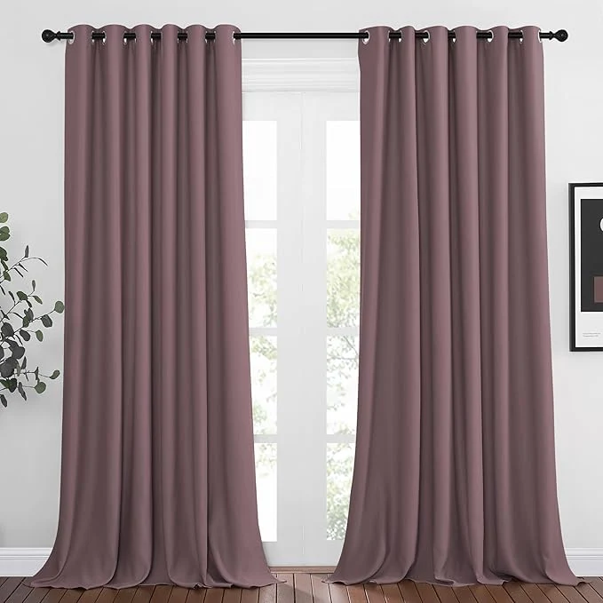 High-Performance NICETOWN Patio Blackout Curtain Panels Pure