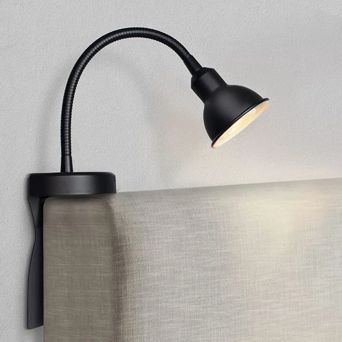 Pure Solfres Patented Innovative Design Headboard Reading Light. No Drilling Golden Fast