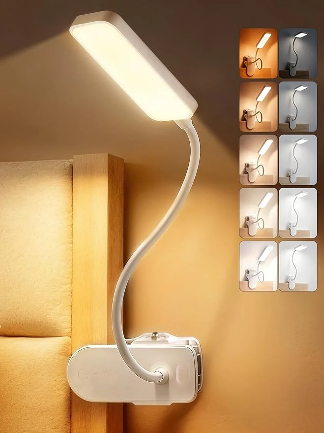 Original Design Clip on Lamp 9 Brightness 5 Color Clamp Light 4000mAh Battery Rechargeable Top-Quality