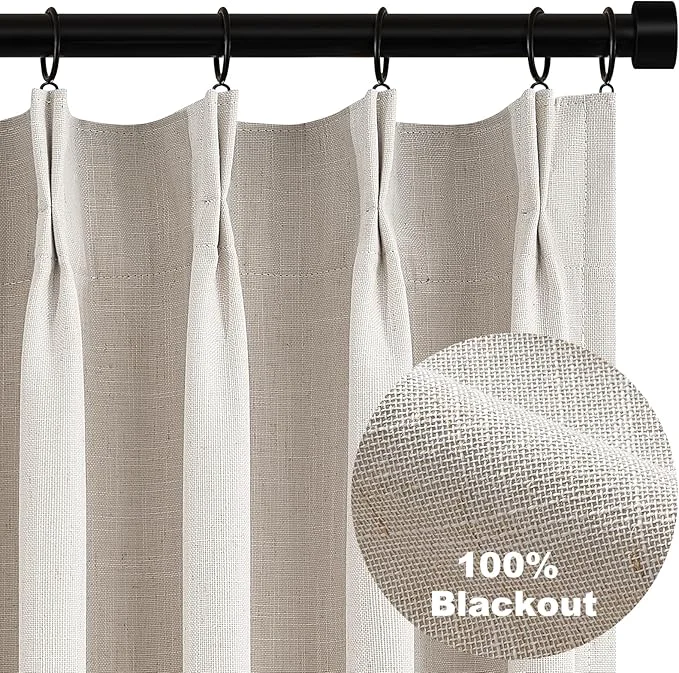 Specialty Topfinel Pinch Pleat Full Blackout Curtains Drapes 84 Inch Length 2 Panels Set Flexible