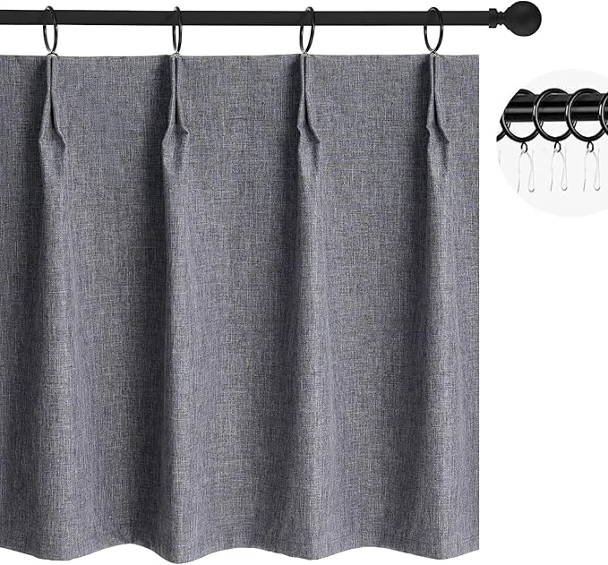 Safe WdFour 30x30 Inch Pinch Pleated Blackout Cafe Curtains Fashionable
