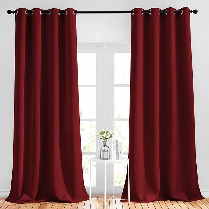 Contemporary NICETOWN Extra Long Blackout Drapes Flexible