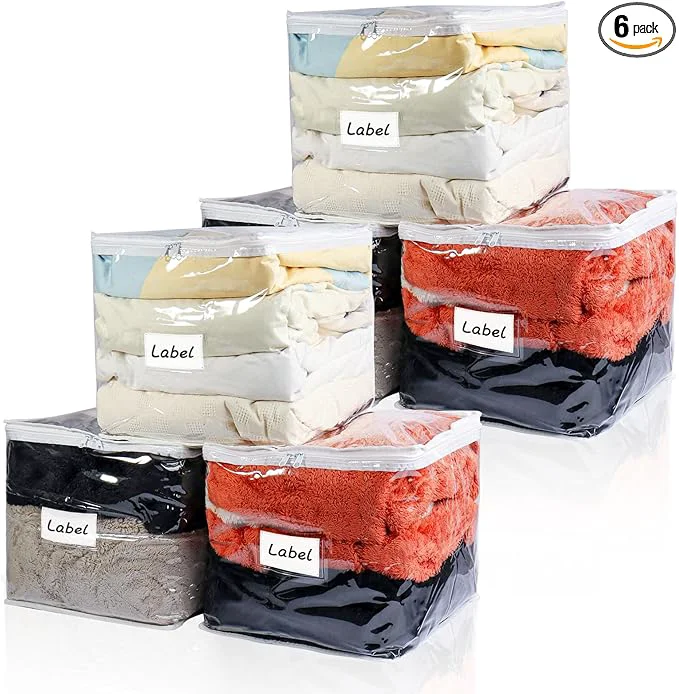 Sophisticated Clear Zippered Storage Bags Plastic Sweater Storage Bags Clean