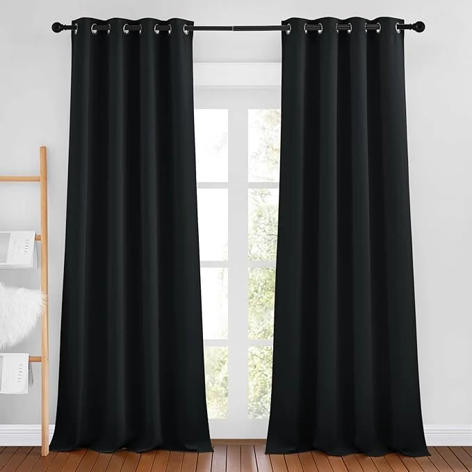 Smooth NICETOWN Black Out Curtains 96 inches Long Grommet Thermal Insulated Blackout Genuine