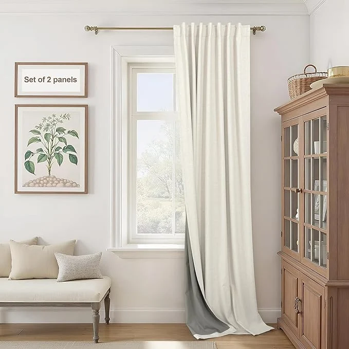 Top-Quality Extra Wide 70 Inch Blackout Curtains Drapes 108 Inch Long 2 Panel Specialty
