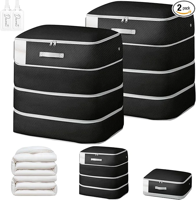 Trusted Comforter Storage Bag - 130L Large Capacity Blanket Storage Bags 4-Layer Ultra Modern