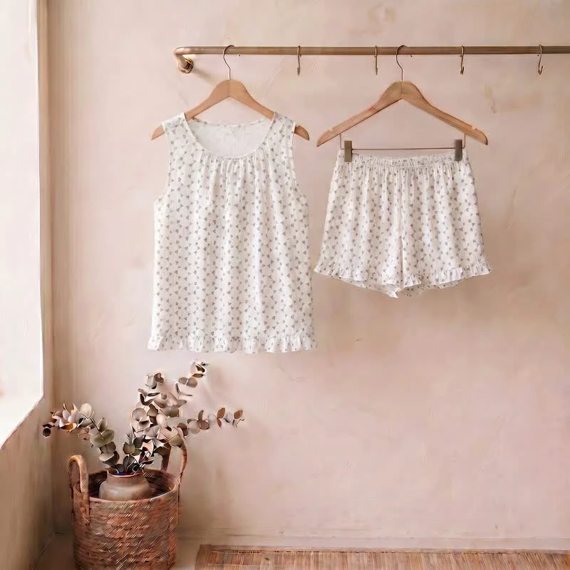 Dependable Ownkoti Sweet Cotton Sleeveless Loungewear Set Sustainable
