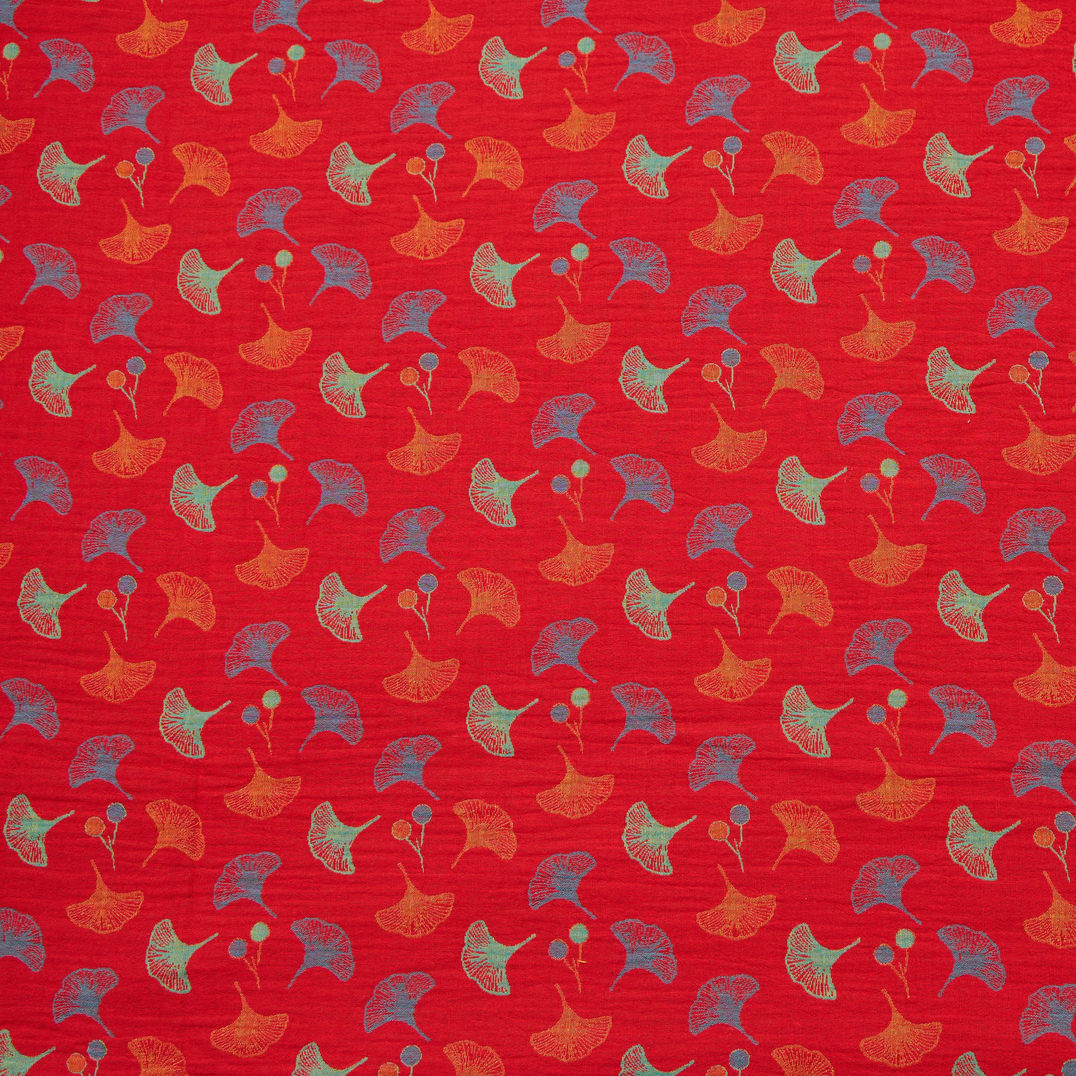 Unique Ownkoti Ginkgo Leaf Cotton Jacquard Fabric Carefully Designed