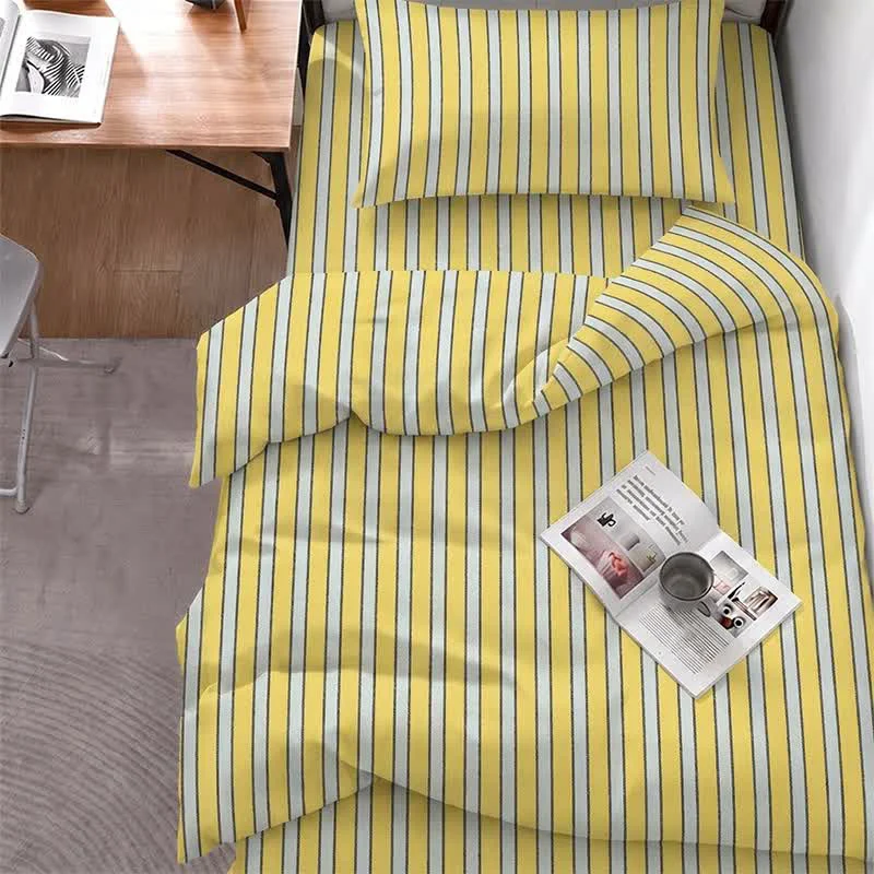Trendy Ownkoti Modern Two-Tone Stripe Bedding Set Lightweight