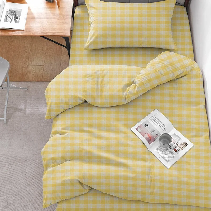Original Ownkoti Sunny Gingham Twin XL Dorm Bedding Set Soft